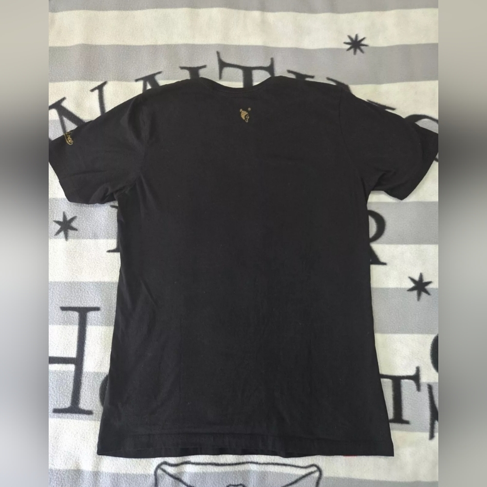 T-SHIRT MEN'S BLACK  PERÚ ESCUDO FUSHOCO 100% COTTON LARGE - Picture 2 of 11